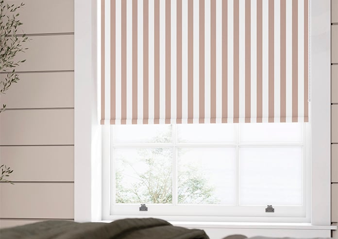 Dartmouth Stripe (Blackout), Biscuit - Twist&Fit Roller Blind - Image 5